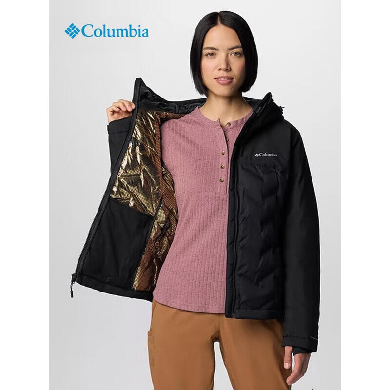 哥伦比亚羽绒服女25秋冬新款户外防水热能保暖650蓬外套XR8598 - 图0