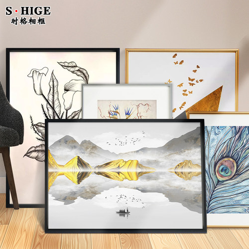 窄边铝合金画框相框挂墙简约精致细边海报框a3A4定制装裱任意尺寸 - 图3