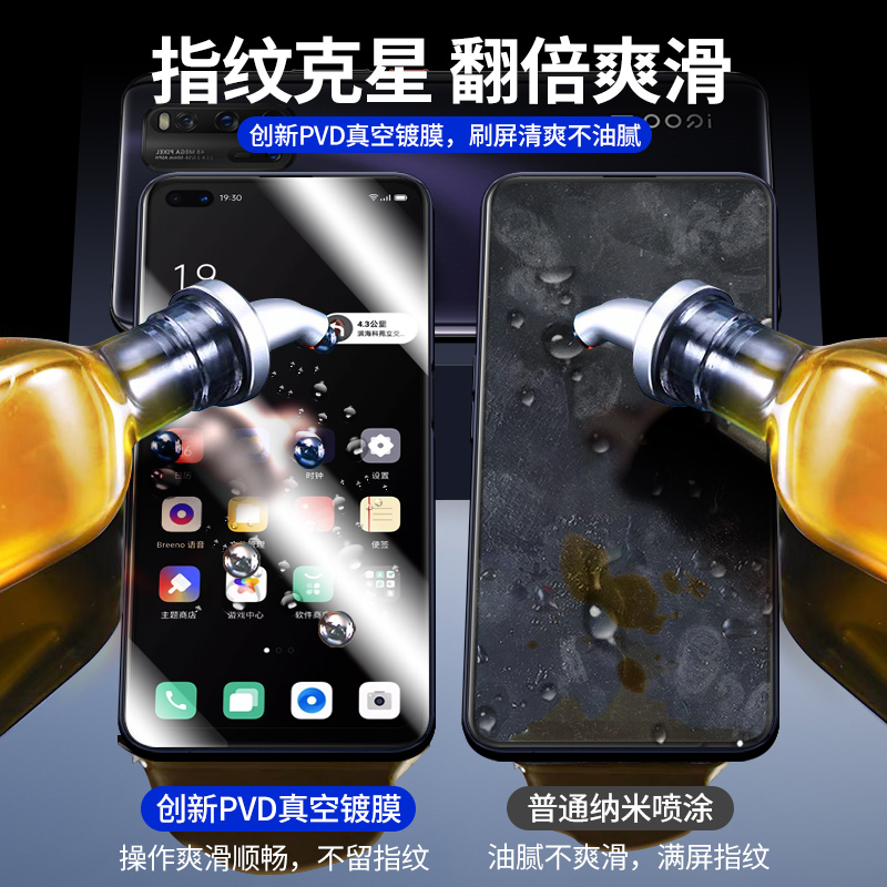 适用华为荣耀v30钢化膜v30pro全屏覆盖honorv30pro5g手机v30por抗蓝光p无白边全身保护防摔防指纹前贴膜 - 图2