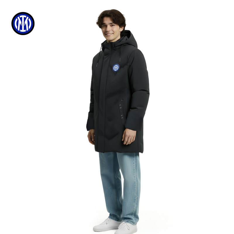 国际米兰中长款棉服冬季国米立体队徽加绒加厚保暖外套连帽棉衣,淘宝优惠券,粉丝福利购,淘宝优惠卷