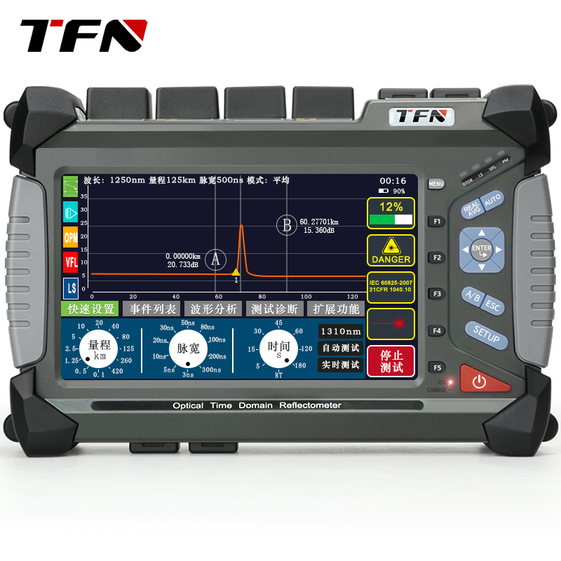 TFN OTDR光时域反射仪F7-SM1 T1 S1 S3光纤测试仪检测仪光缆光钎测断点故障寻障仪单模多模 - 图2