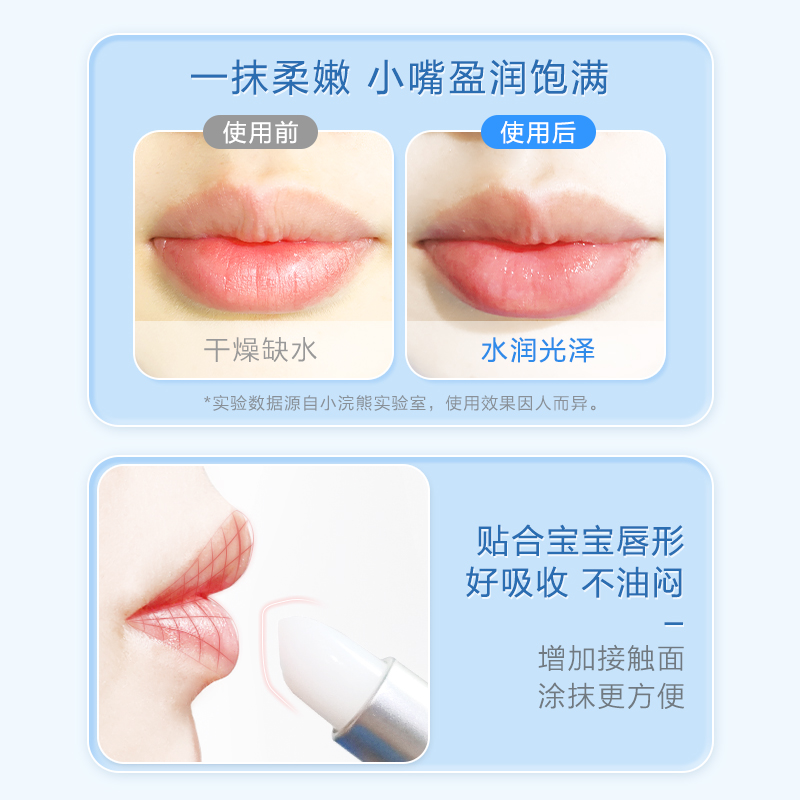 小浣熊儿童唇膏宝宝润唇膏保湿滋润婴儿男孩女童小女孩专用护唇膏