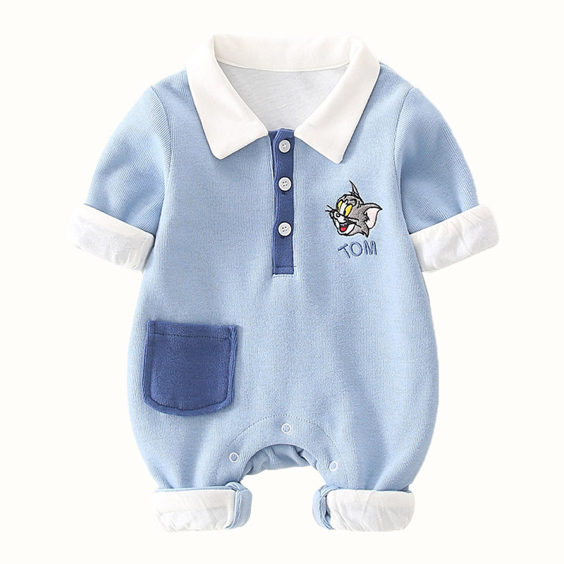 婴儿连体衣服春秋季套装网红可爱 都兜班童装连身衣/爬服/哈衣