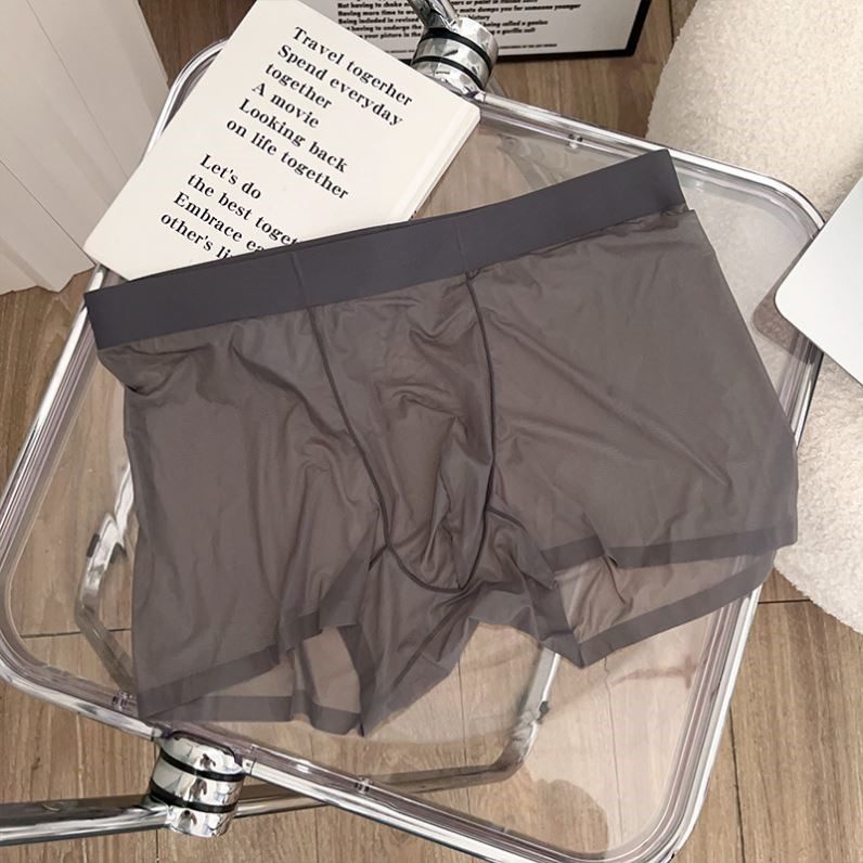 2024送男友/冰丝男士内裤四角裤吸汗网孔透气运动清凉夏季