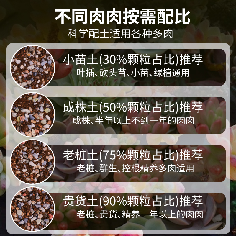 多肉土颗粒土专用营养土肉肉植物种植土铺面石叶插进口泥炭土包邮 - 图1