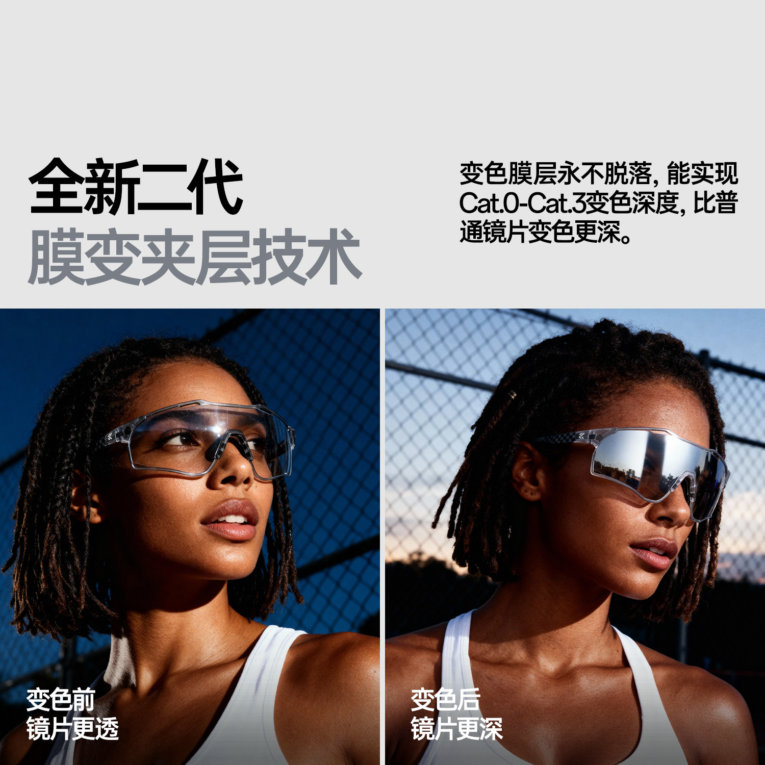 卡普沃凌云碳纤维膜变色越野跑步马拉松眼镜户外运动登山防风护目,淘宝优惠券,粉丝福利购,淘宝优惠卷