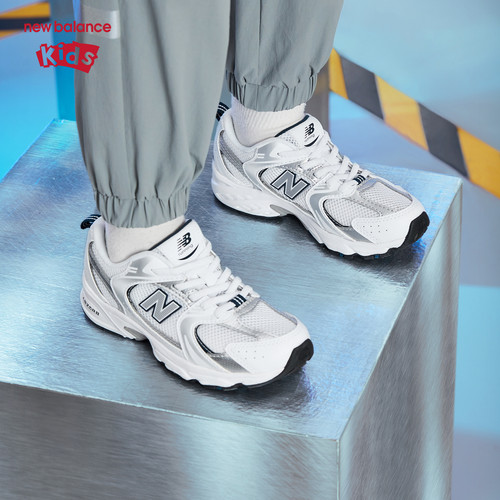 New Balance nb童鞋儿童男女中童4~7岁秋冬潮酷网面革面运动鞋530 - 图1