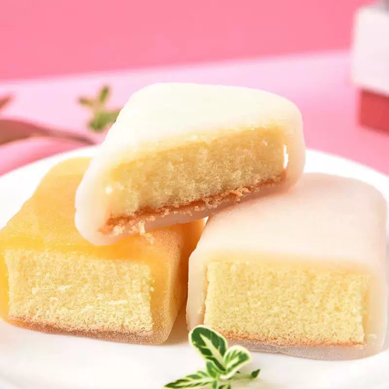 Полный набор ассорти вкусовых ледяных тортов закуски конопля картофельное повседневное японское мягкое хлеб завтрак красный торт белый нефритовый рулет