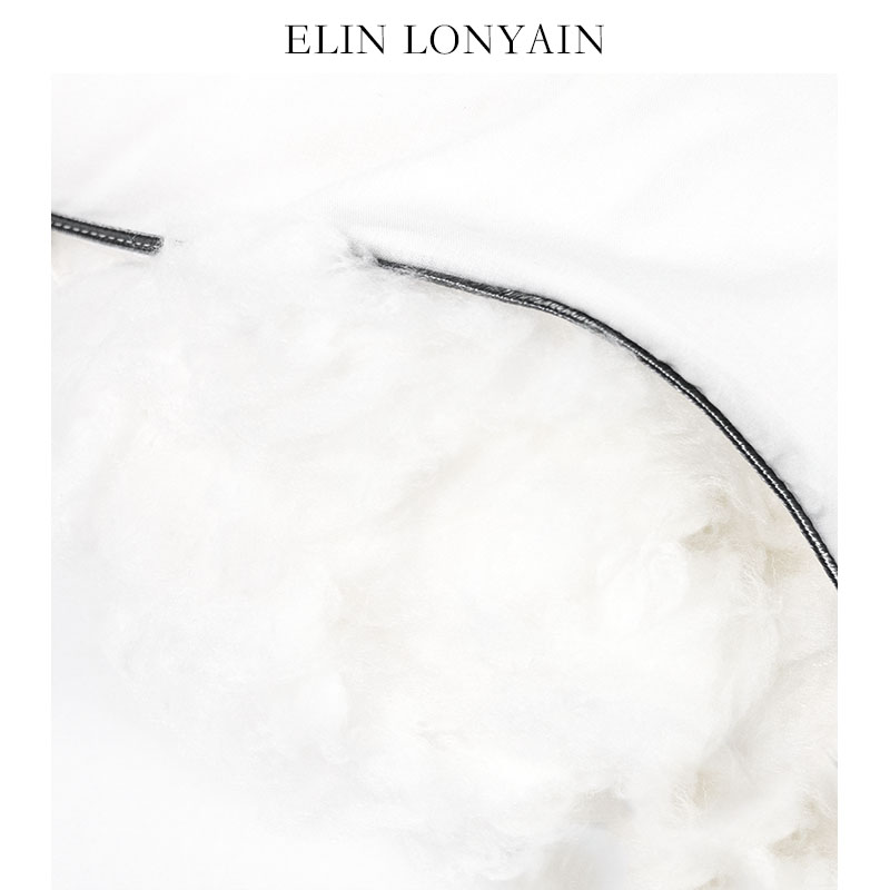 ELIN LONYAIN全棉柔软羽丝绒纯色棉面料家居定制样板房靠垫抱枕芯 - 图1
