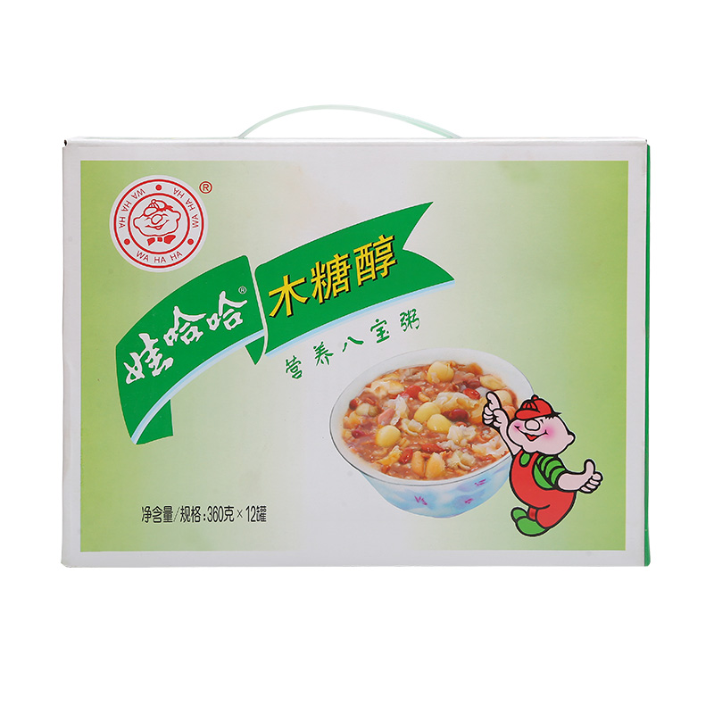 娃哈哈木糖醇八宝粥350g*12瓶 速食早餐粥整箱节日送礼礼品