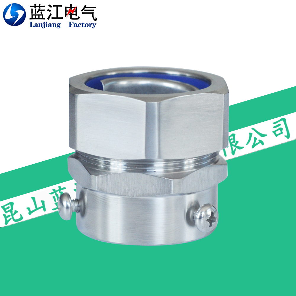 LAND 不锈钢金属软管接头304材质内螺纹卡套式自固式包塑管接头 - 图0