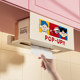 Kitchen paper rack red and blue UP tissue washing towel box