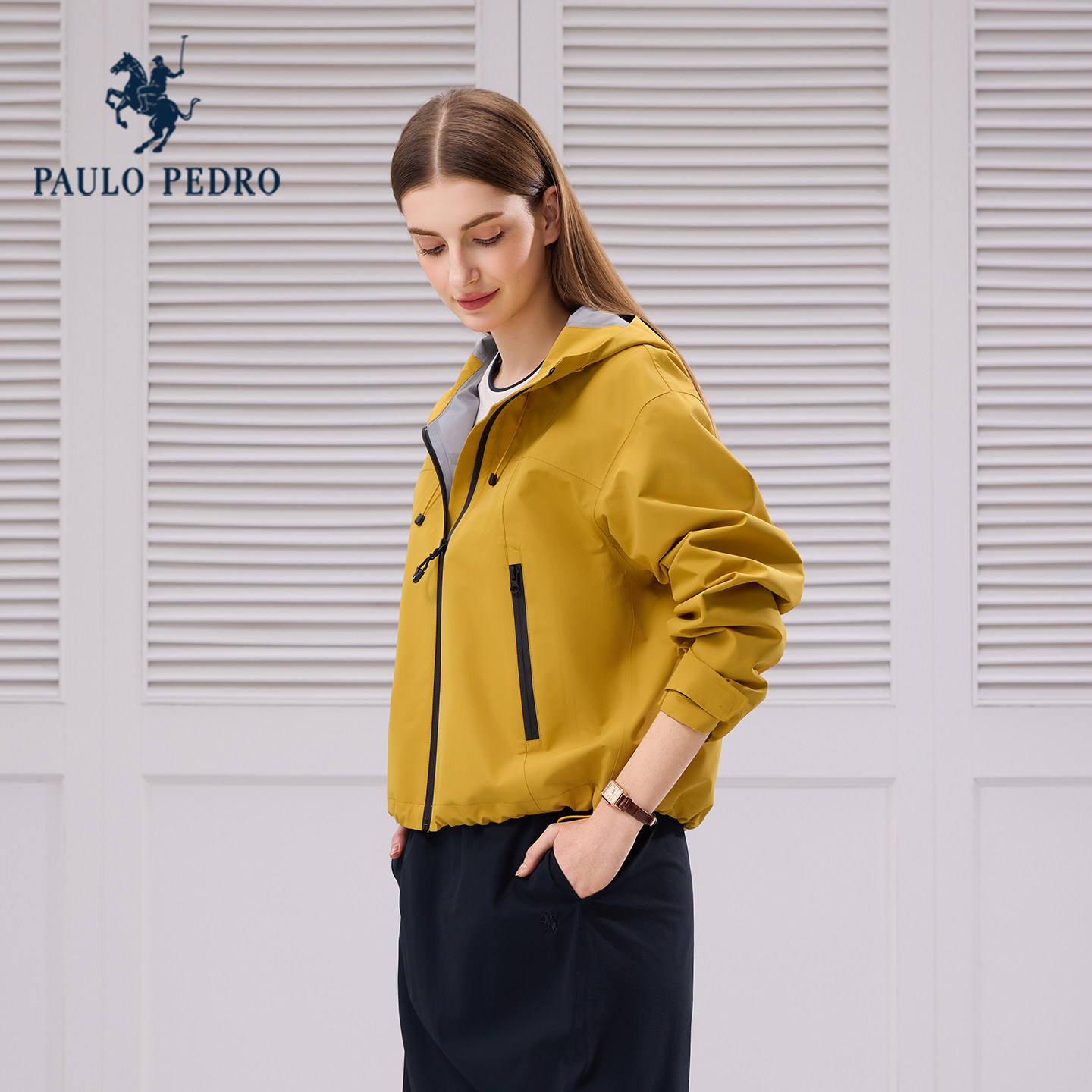 保罗彼得2026春季新款女夹克外套户外休闲连帽防水上衣YIFAJ00670,淘宝优惠券,粉丝福利购,淘宝优惠卷