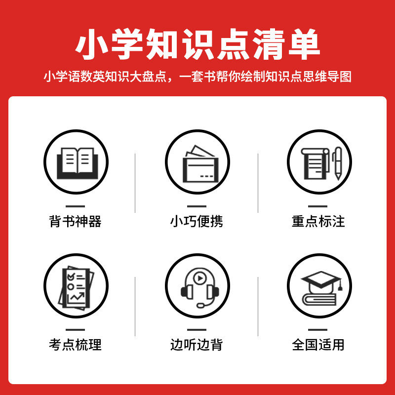 海淀名师划重点小学语文数学英语基础知识大全数学公式定理英语单词语法大全