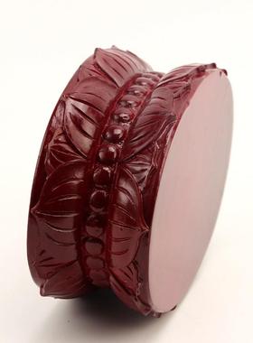 仿红木莲花底座玻璃钢座佛像底座垫座托座半圆型观音莲台佛具用品