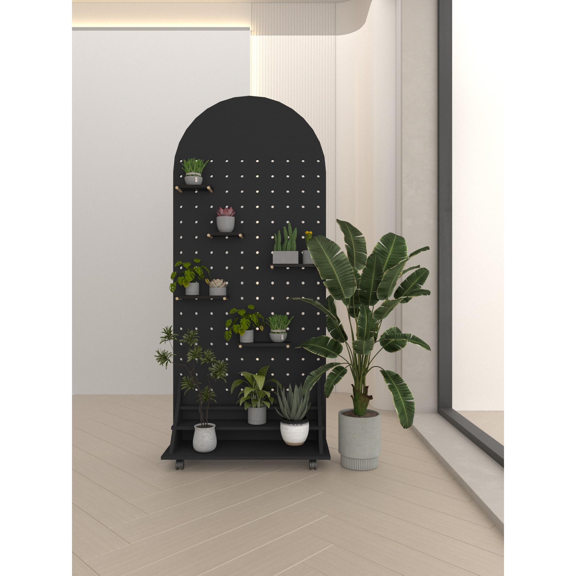 阳台洞洞板养花架绿植墙定制置物架墙上装饰窗台落地移动花盆架子 - 图1