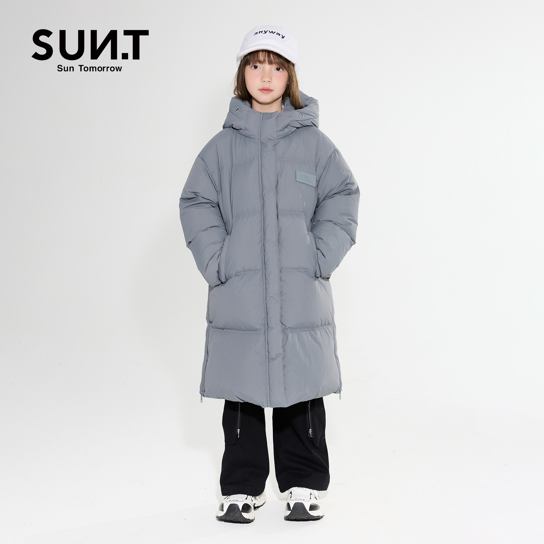 suntomorrow羽绒服男女童中长款宽松加厚保暖白鸭绒连帽休闲外套,淘宝优惠券,粉丝福利购,淘宝优惠卷