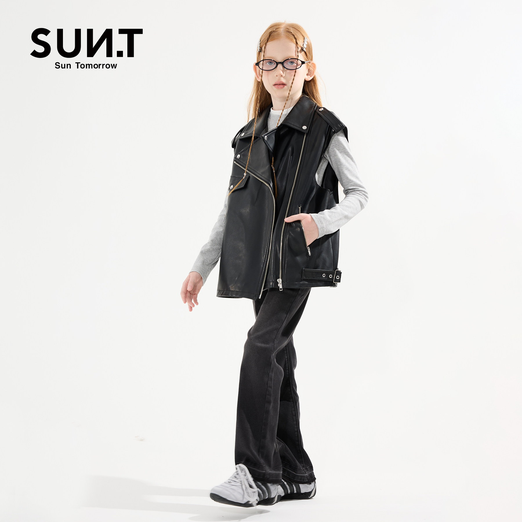 suntomorrow儿童牛仔裤2025秋装新款女孩休闲长裤中大童直筒裤子,淘宝优惠券,粉丝福利购,淘宝优惠卷