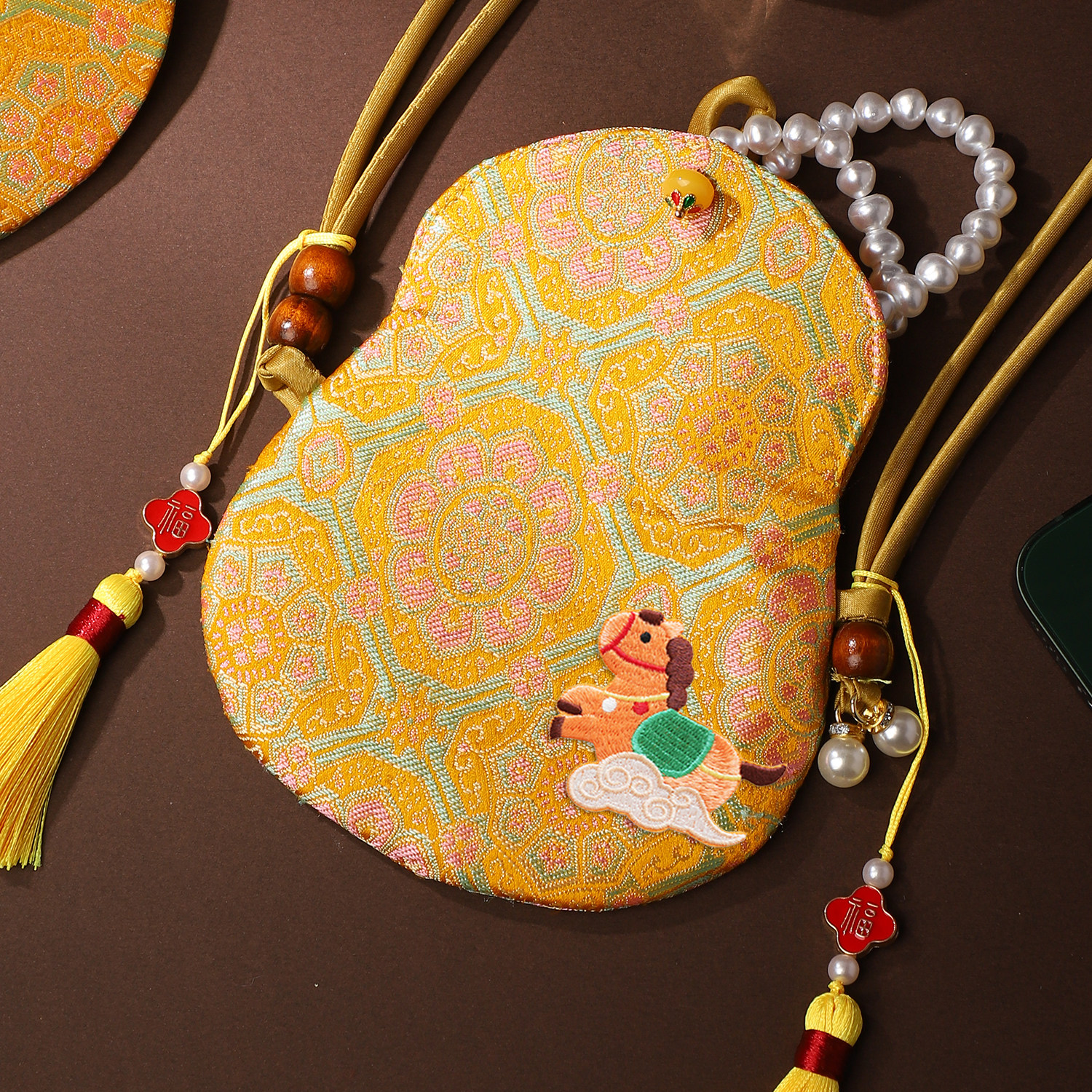 新中式国风儿童宋锦葫芦包古风刺绣汉服斜挎包压岁钱包包手机包,淘宝优惠券,粉丝福利购,淘宝优惠卷