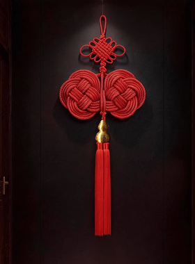 高档中国结挂件背景墙祥云结挂饰