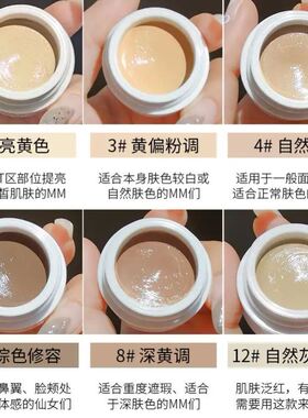HANRU韩汝丝柔润彩修颜遮瑕膏6ml送刷子创健康护肤x