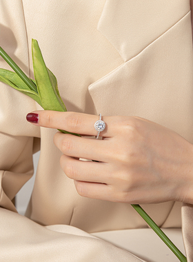 韩国克拉仿真锆石时尚风结婚戒指