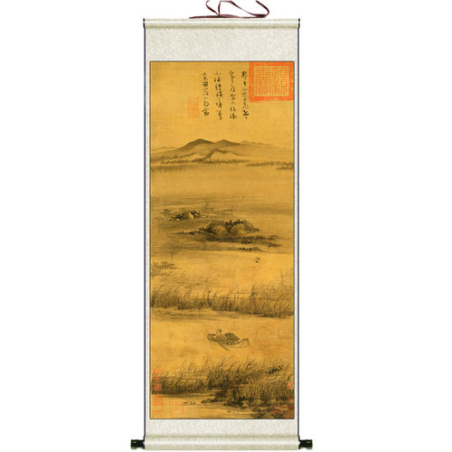 元代名家字画山水画卷轴画家居玄关装饰画仿古画国画黄公望蜀道难 - 图3