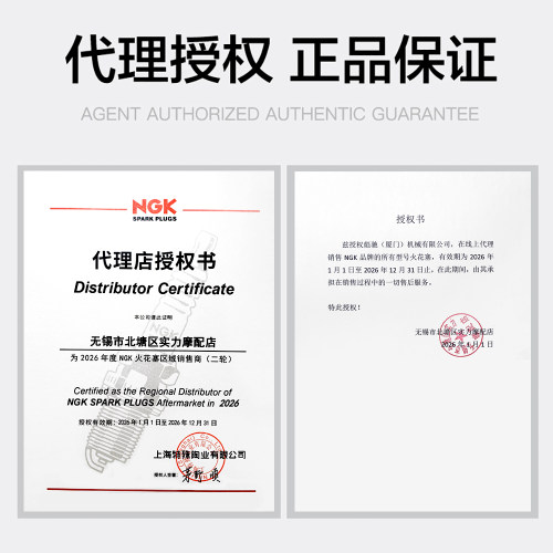 NGK摩托车铱金火花塞 CR6/7HIX CR7/8/9EIX GSX250R 闪300S赛600 - 图0
