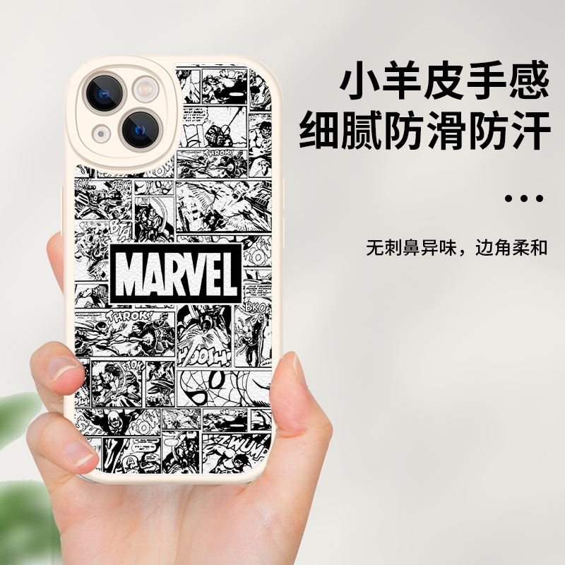 蜘蛛侠手机壳苹果13华为mate40pro漫威spiderman漫画iPhone12promax小米11oppo涂鸦vivo潮牌p40联名30x周边壳-图0