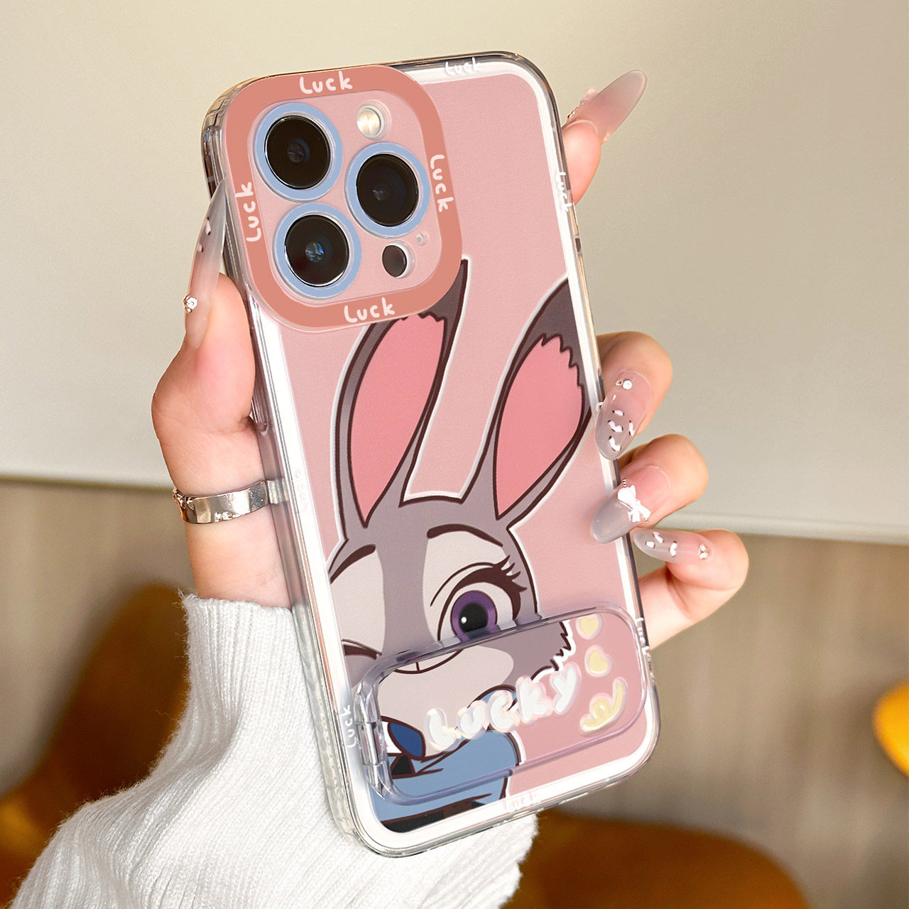 贴贴朱迪尼克镜子支架手机壳苹果17Promax华为vivo情侣iPhone16疯狂动物城OPPO小米15狐14兔子警官和狐狸适配,淘宝优惠券,粉丝福利购,淘宝优惠卷