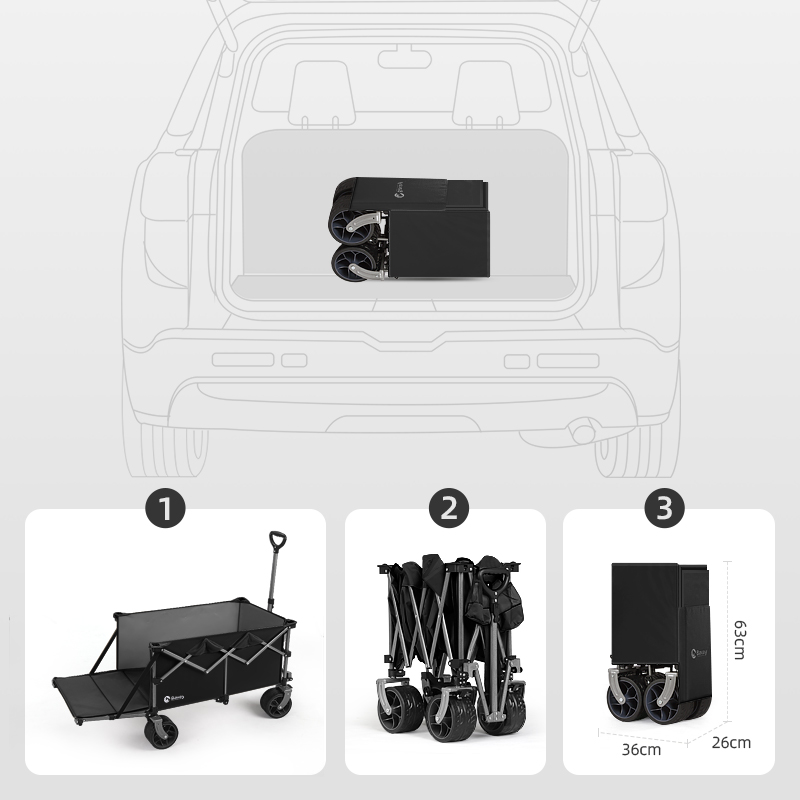 Bavay/北欢露营车plus pro野营折叠推车超大营地拉车户外拖车桌板 - 图3