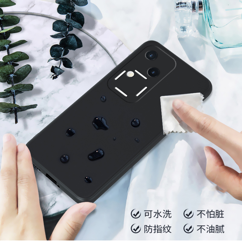 AJTW适用于vivos18手机壳s18pro新款18e液态硅胶vivo直边por全包防摔超薄曲屏保护套vovi男女vivi带挂绳vovo - 图0