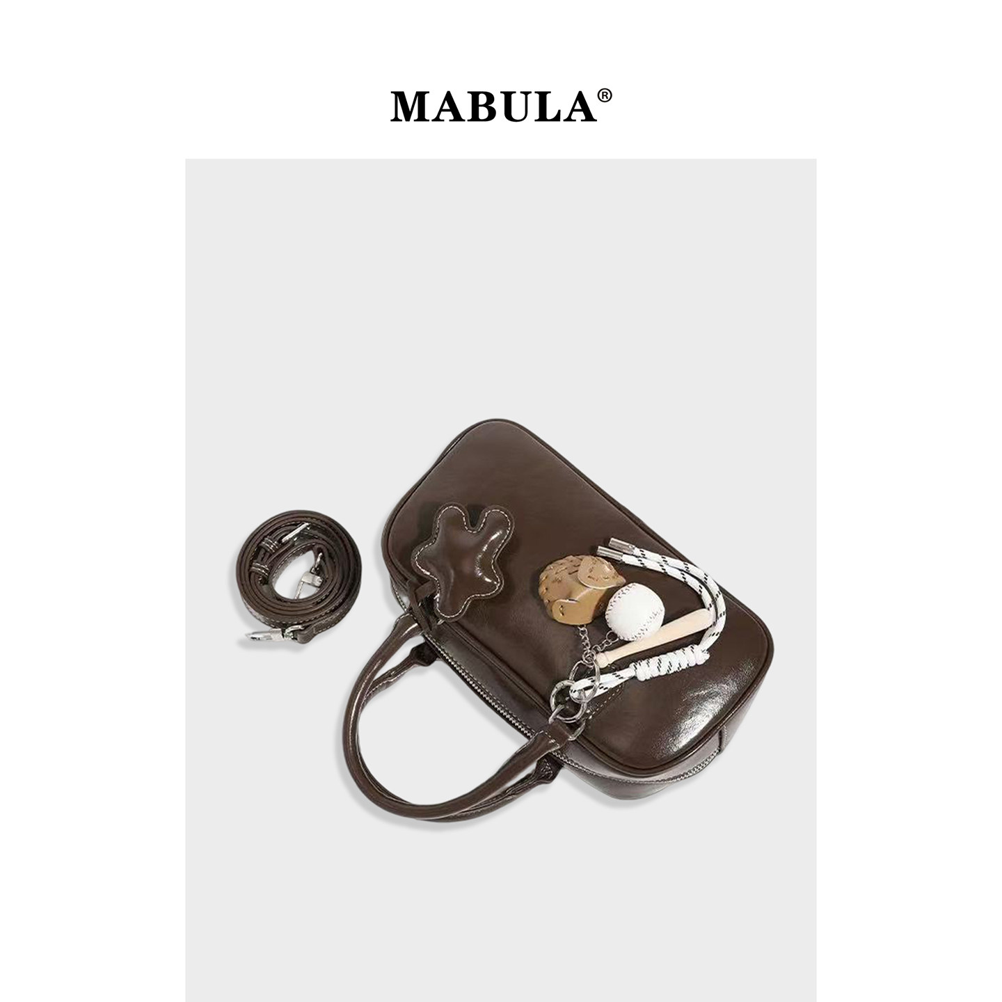 MABULA赵昭仪同款复古波士顿包女2026春季小众贝塔包可爱保龄球包,淘宝优惠券,粉丝福利购,淘宝优惠卷