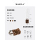 MABULA vintage leopard print plush shoulder bag