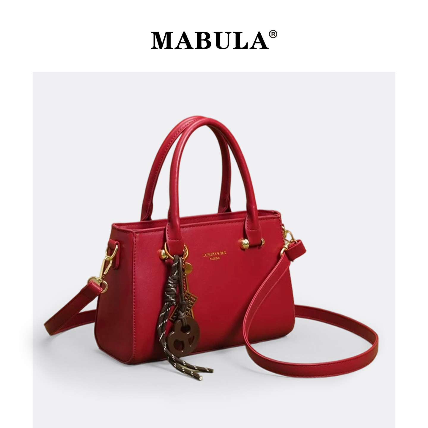 MABULA轻奢手提包女2026春季小众红色婚包高级通勤百搭单肩斜挎包,淘宝优惠券,粉丝福利购,淘宝优惠卷