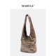 MABULA American retro polka dot rivet shoulder bag