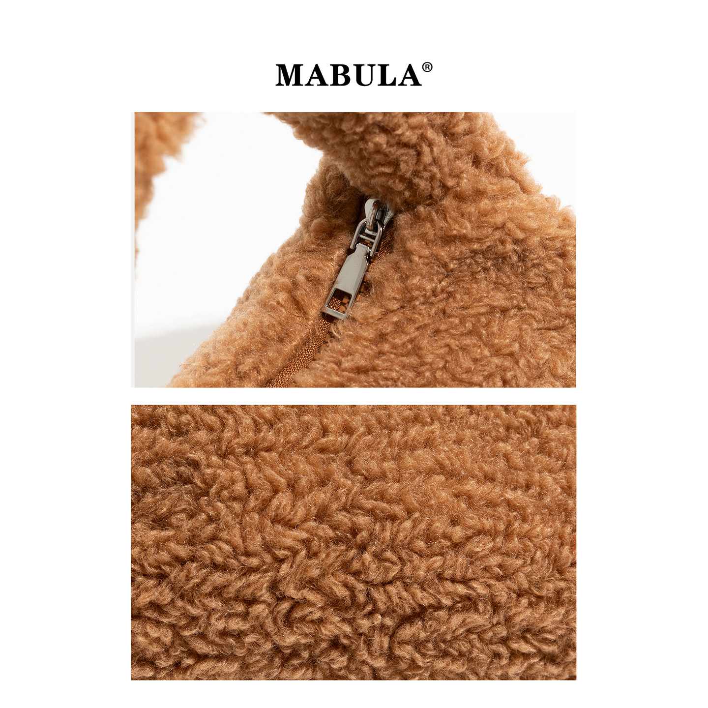 MABULA日系羊羔毛单肩包女2025秋冬休闲简约毛绒手提包可爱云朵包,淘宝优惠券,粉丝福利购,淘宝优惠卷