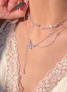 水滴蝴蝶韩版不规则锆石女