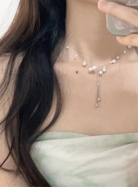 蔻述甜妹女设计高级锁骨链项链