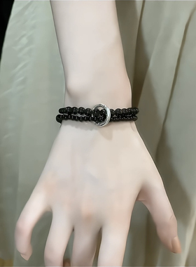 暗系中式！黑曜石手链女潮小众设计高级感轻奢精致新中式国风手串