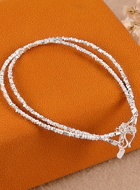 银千造 碎银子 足银999碎银几两手链百搭银饰新款女叠戴闺蜜首饰