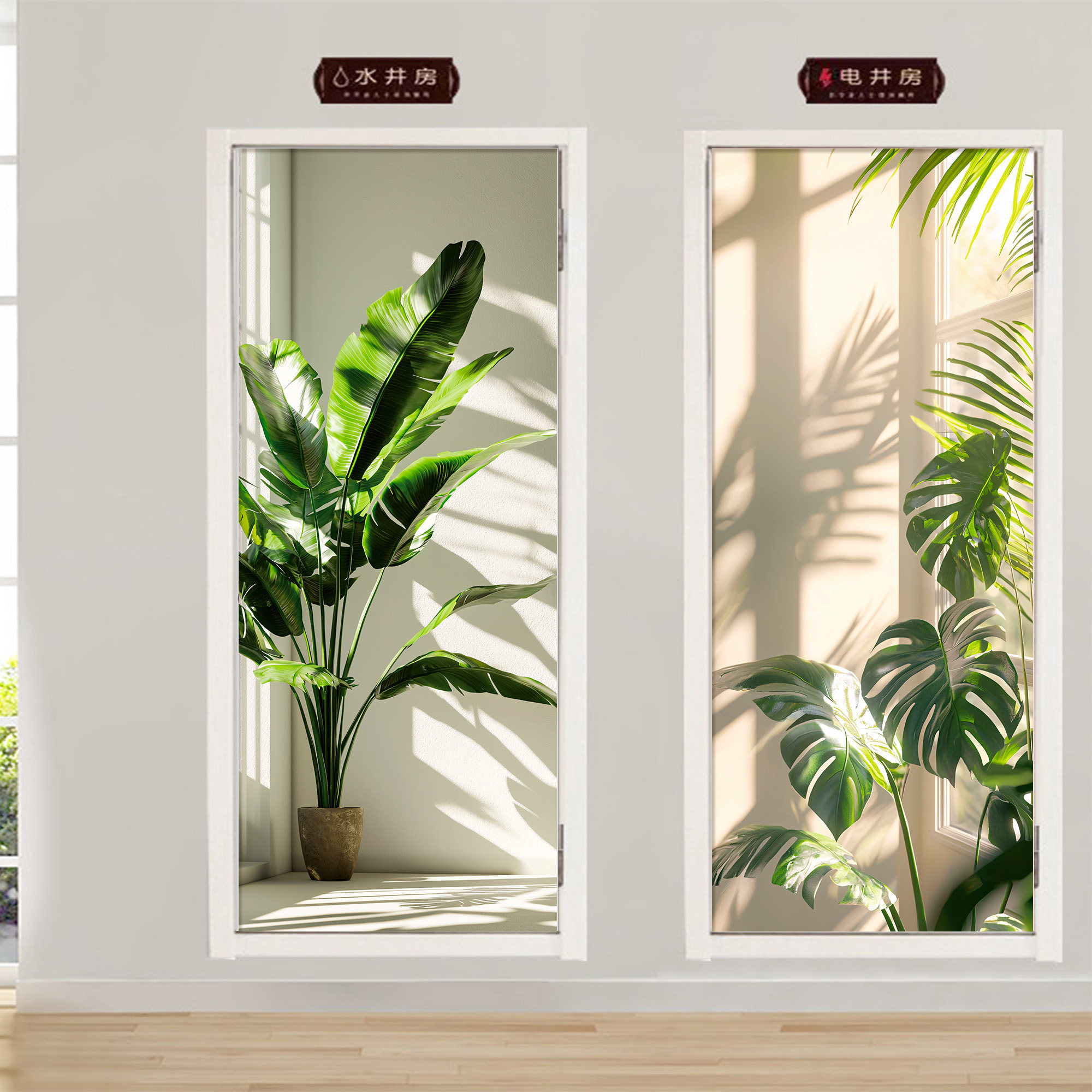 防火门装饰贴纸水井门贴纸管道井门电井房消防门自粘遮丑翻新贴纸,淘宝优惠券,粉丝福利购,淘宝优惠卷