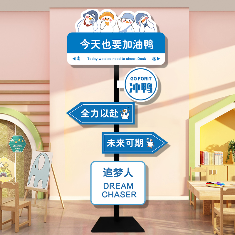 美术教室布置装饰网红打卡指示牌画室培训机构班氛围布置路牌摆件 - 图2
