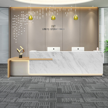 Baking Varnish Front Desk Reception Desk Company Front Desk Bar Desk Hotel Front Desk Counter Beauty Salon Clothing Shop Collection Silver Desk Custom