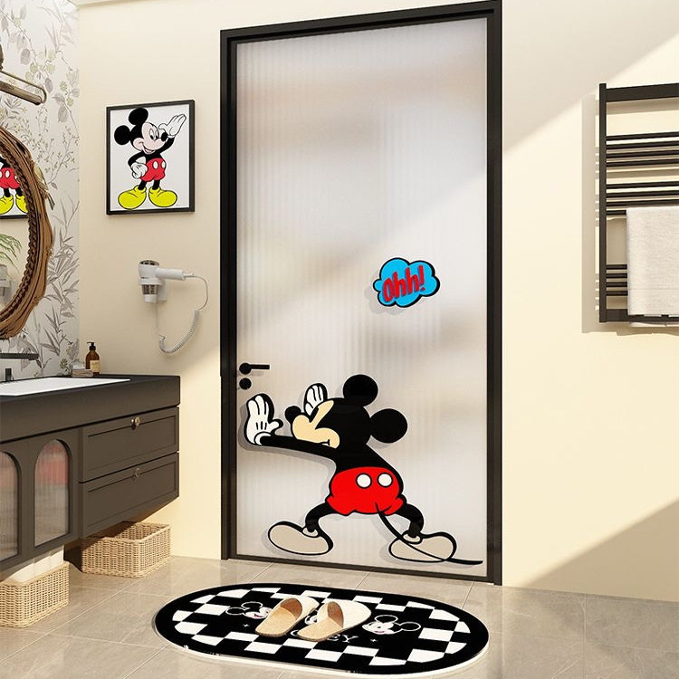 卡通米奇家居玻璃静电贴画厨房店铺推拉门防撞贴纸可爱静电贴纸,淘宝优惠券,粉丝福利购,淘宝优惠卷