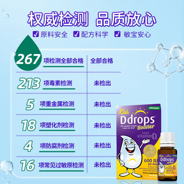 DDROOPS drops D3 drops of infants and young children over one year old, baby, baby, vitamin D3 baby VD3