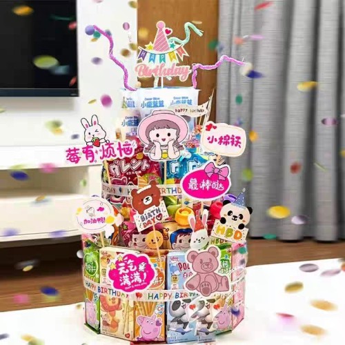 网红儿童零食生日蛋糕diy材料装饰插件泡沫胚礼物场景 - 图1