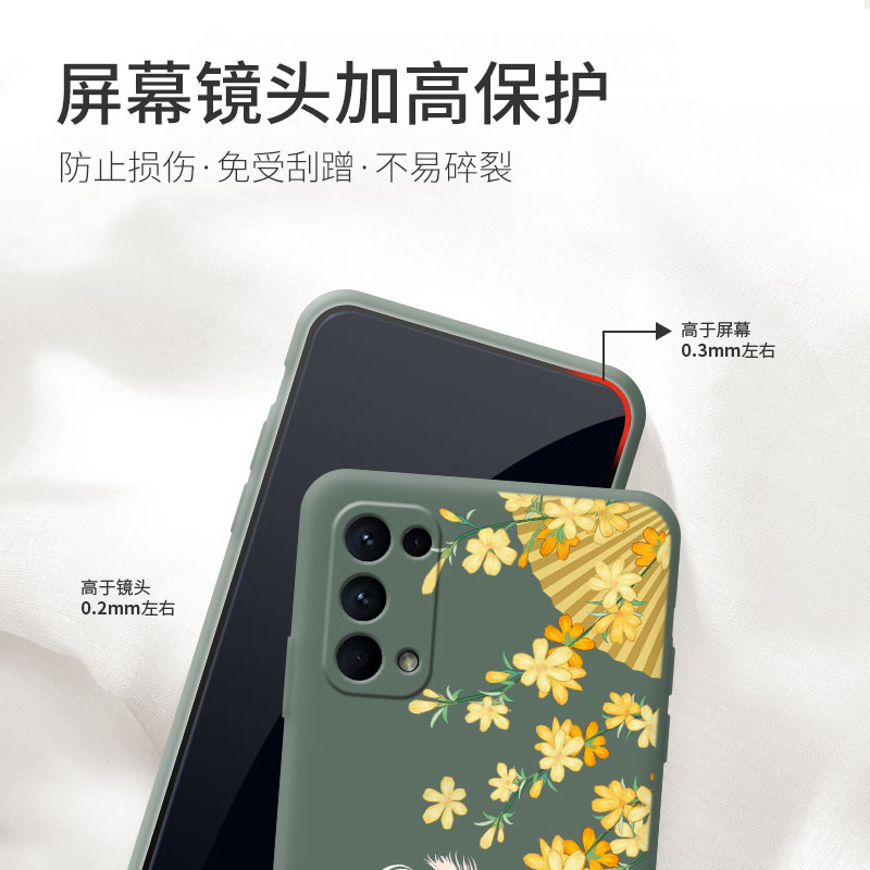 opporeno5手机壳带挂绳reno5pro十 新款全包防摔镜头5g个性创意proplus限量版可爱k保护摄像头液态硅胶男士女 - 图2