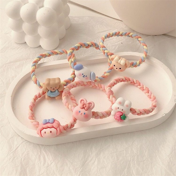 可爱卡通头绳橡皮筋女扎头发绳高弹力耐用高马尾发圈皮套儿童头饰,淘宝优惠券,粉丝福利购,淘宝优惠卷