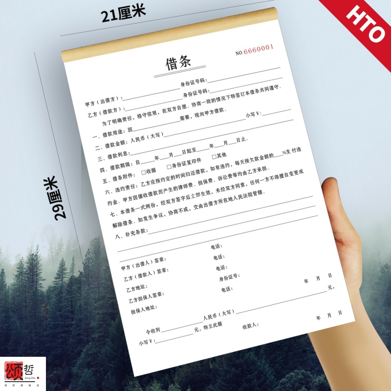 借款正规借条单据法律个人认可欠条本欠款单通用协议担保模板符合正规模板欠条本协议欠款单据起诉书客户货款-图1